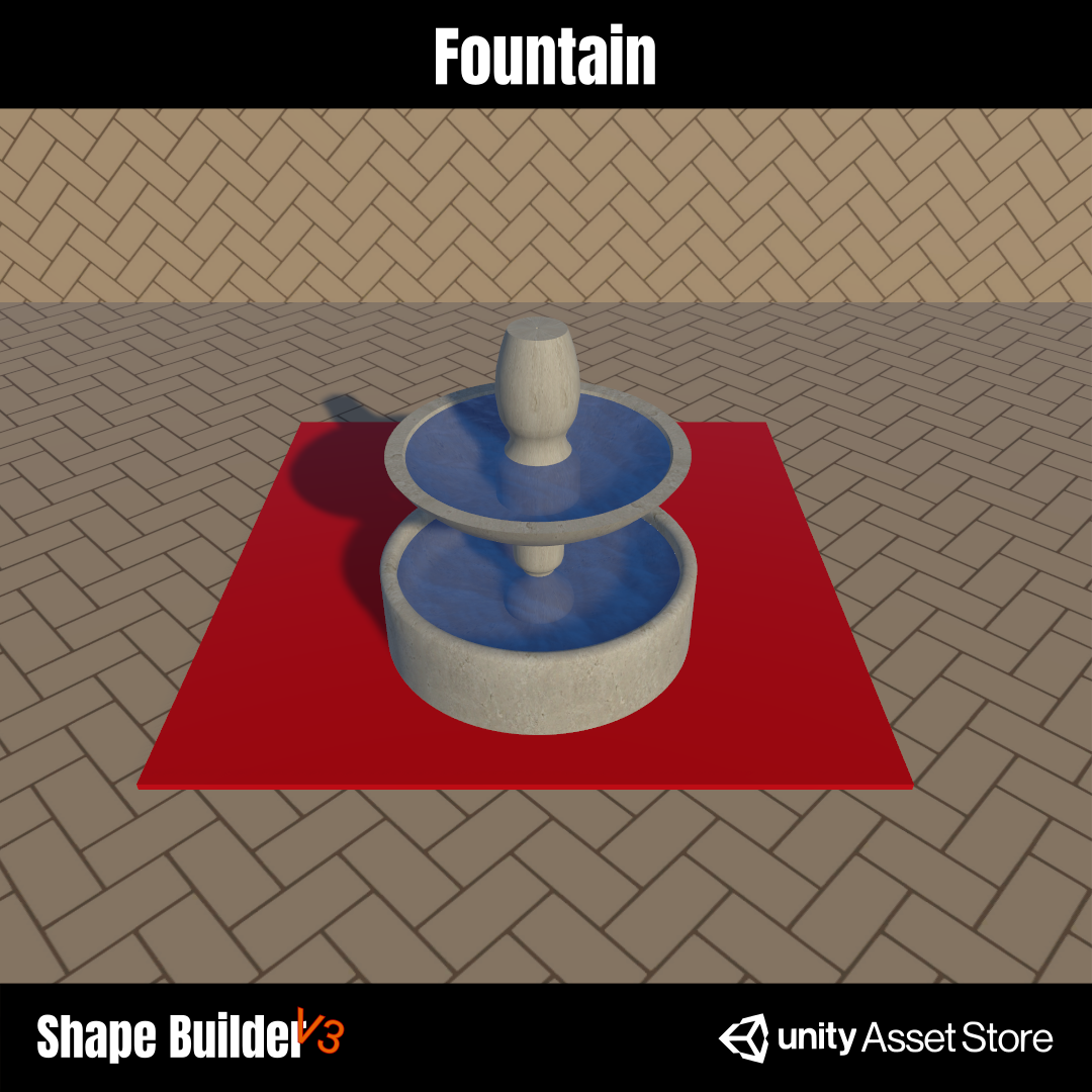 Fountain generated with OutlineBezierShape