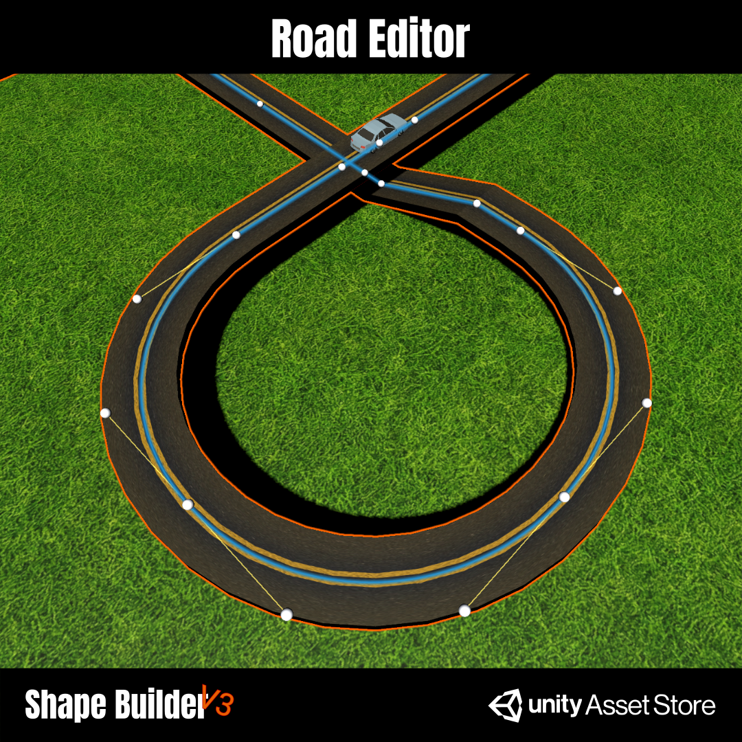 Road editor made with OutlineBezierShape