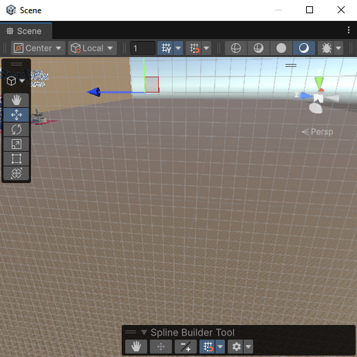 Local grid displayed on the X axis