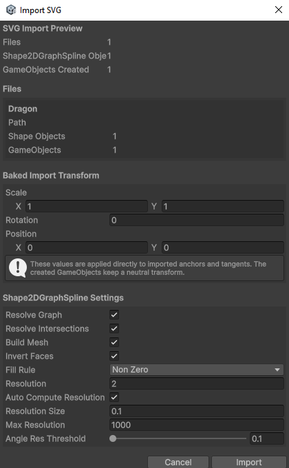 Unity SVG menu importer