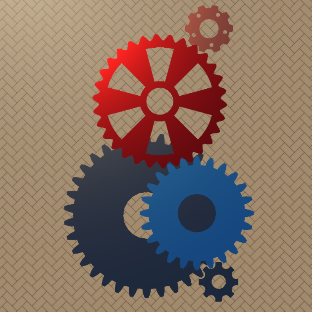 Final multiple 2D gears render