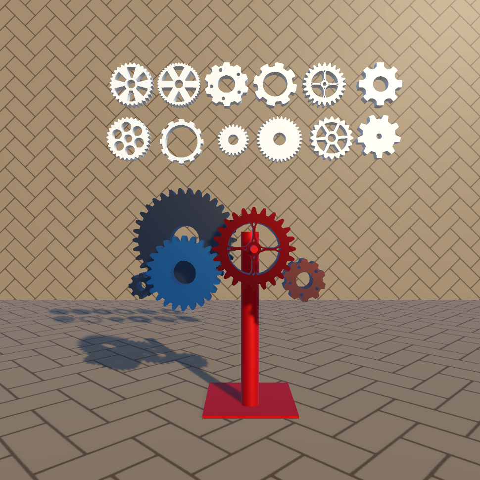 Gears generated with ShapeBuilder outline tools